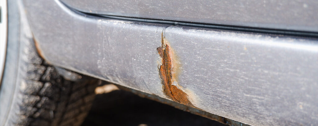 corrosion bas de caisse de voiture