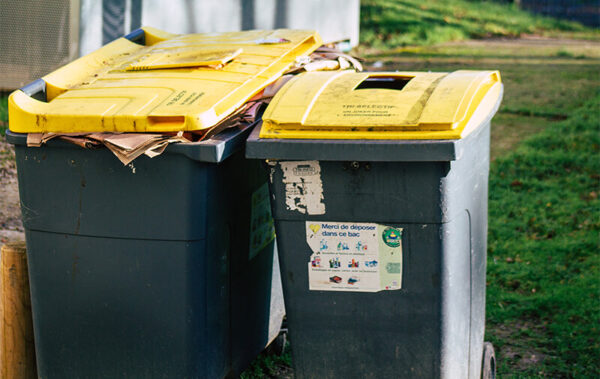 poubelles jaunes