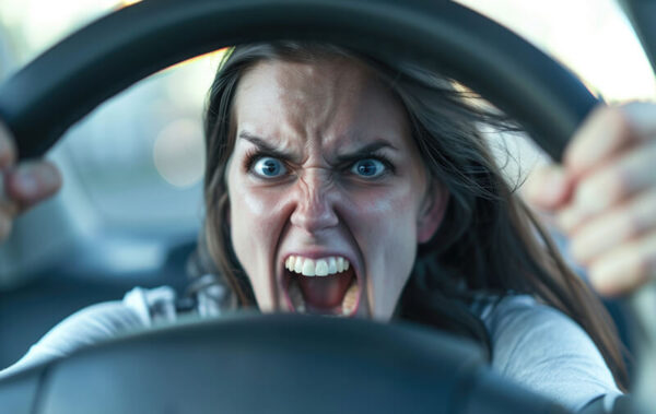 femme insulte volant