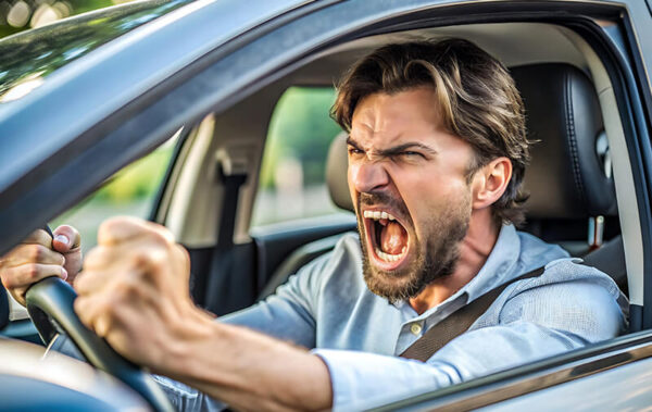 homme insulte volant