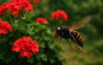 frelon asiatique geranium