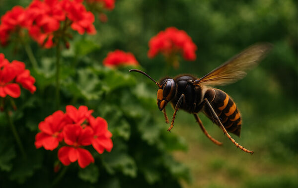 frelon asiatique geranium