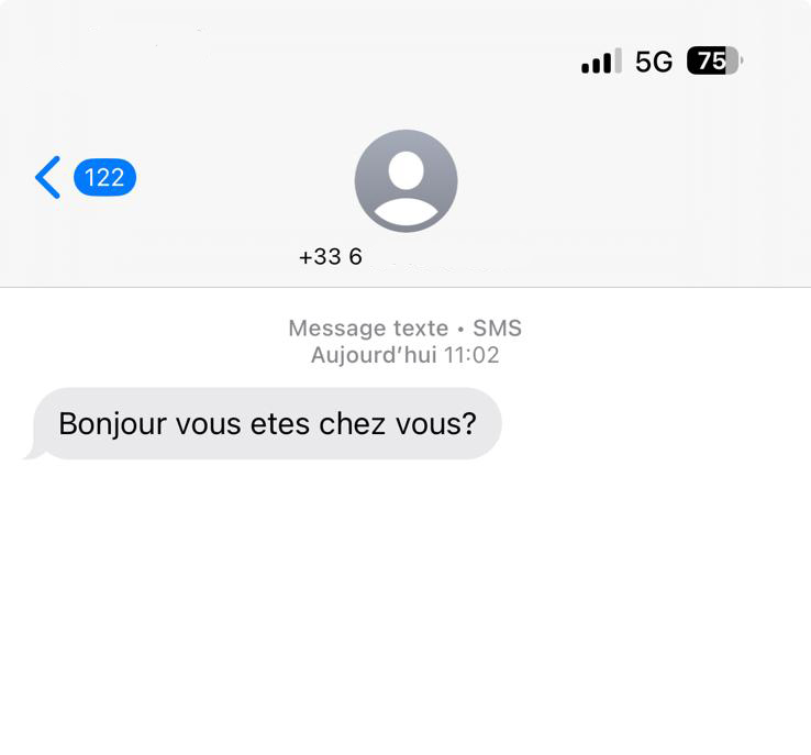 arnaque sms livreur