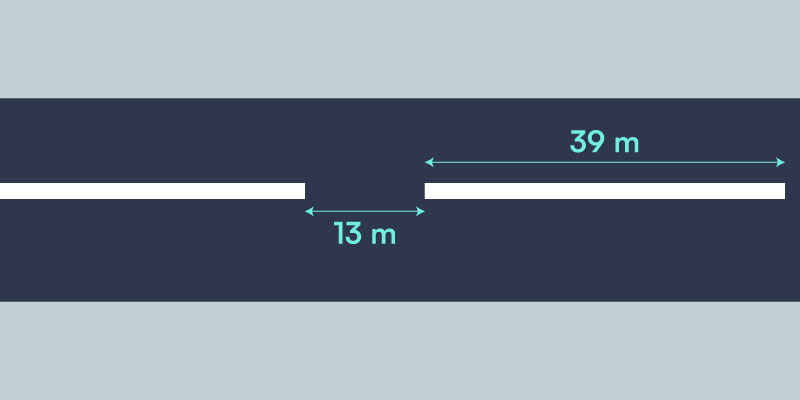 distance marquage route