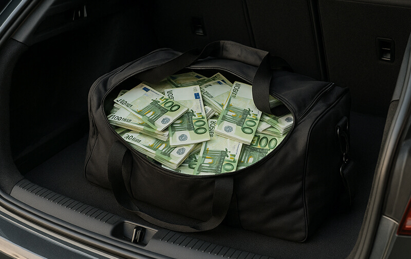 sac billets voiture