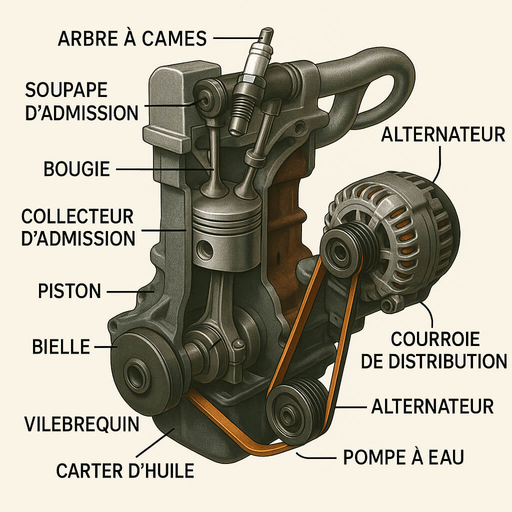 schema moteur essence