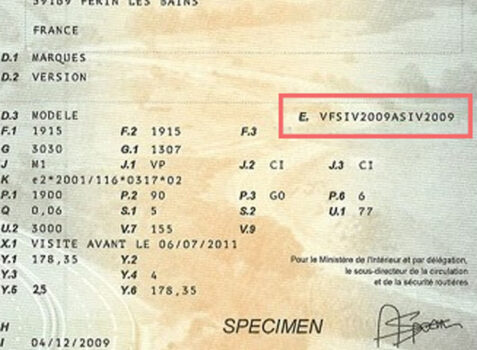 Où et comment trouver le numéro de série (VIN) de sa voiture
