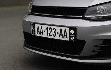 plaque immatriculation noire