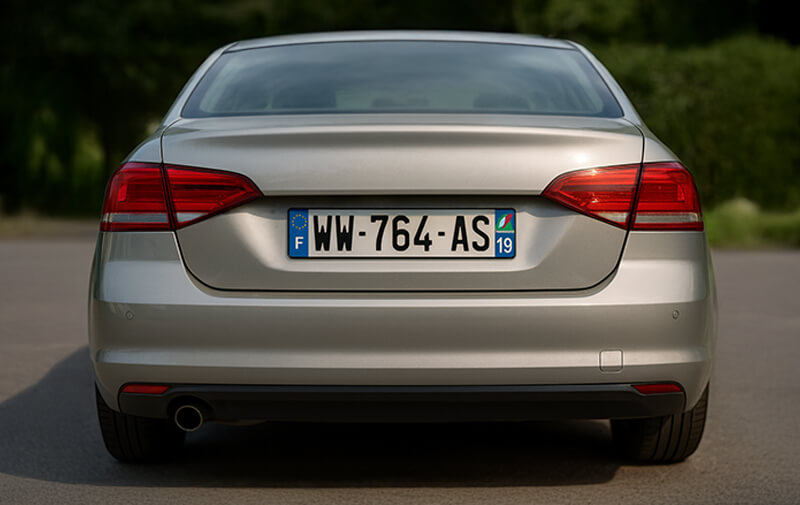 plaque voiture W