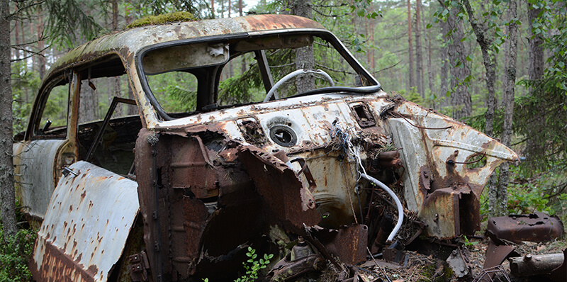 voiture abandonnee