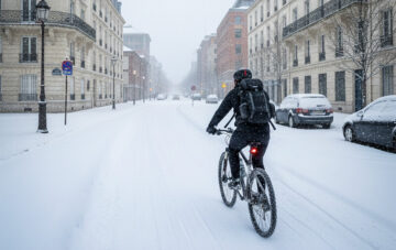 velo route neige
