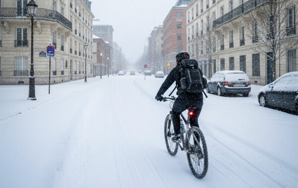 velo route neige