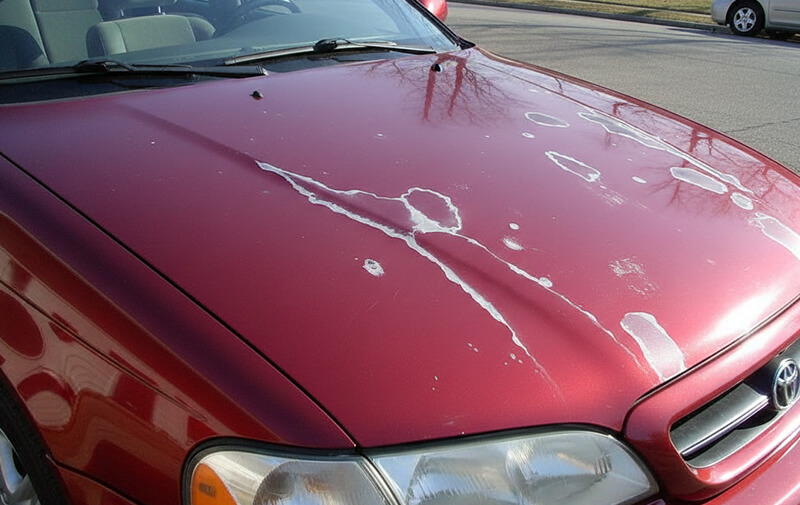 taches fiente voiture