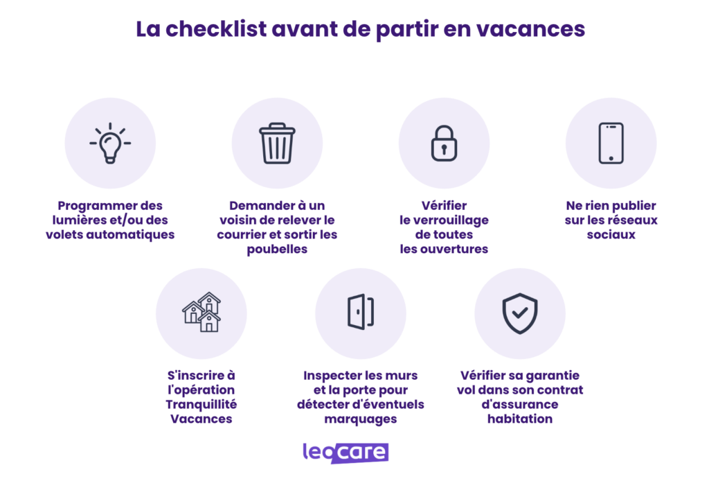 checklist vacances