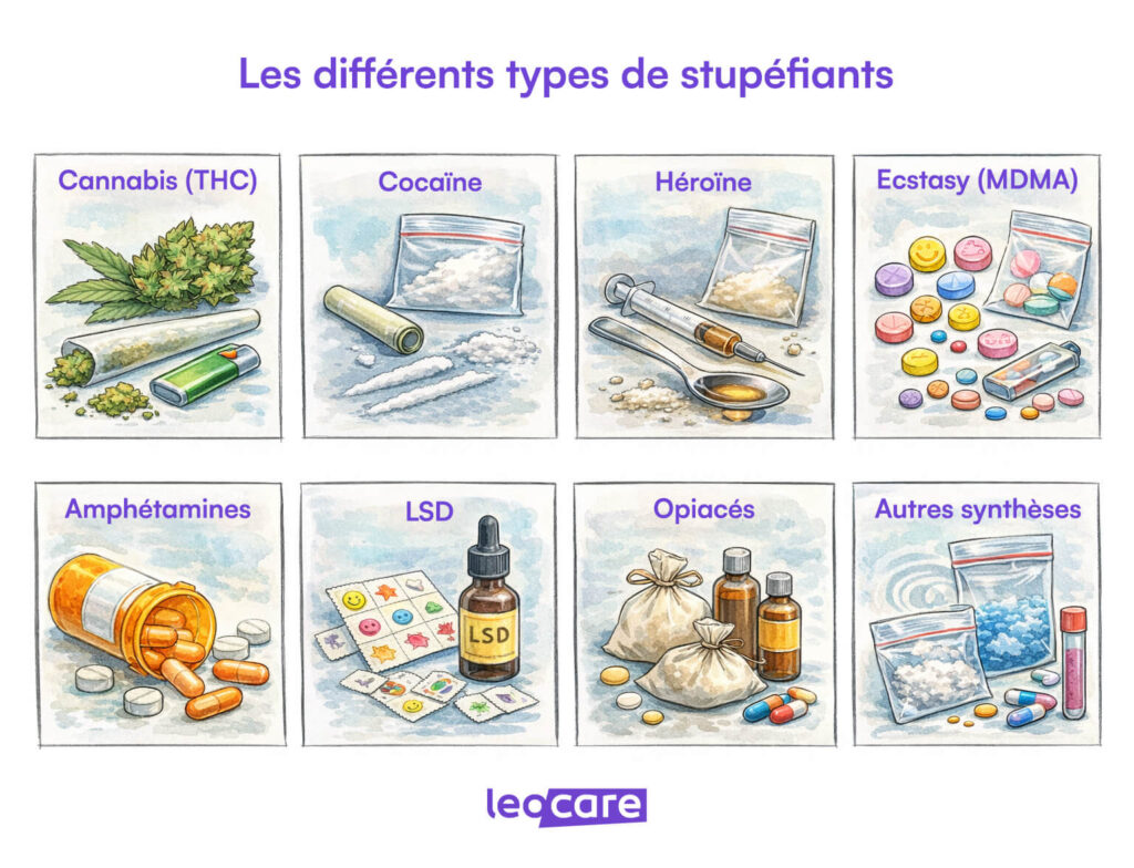 différents types stupefiants