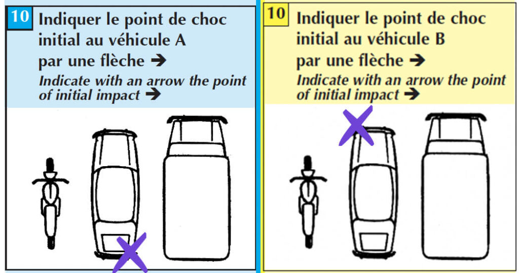 etape point de choc constat amiable auto