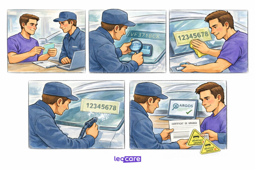 etapes gravage voiture