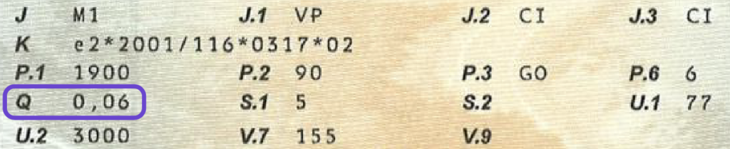 rubrique q carte grise auto rapport puissance masse