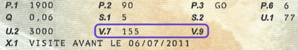 rubrique v carte grise auto environnement norme euro