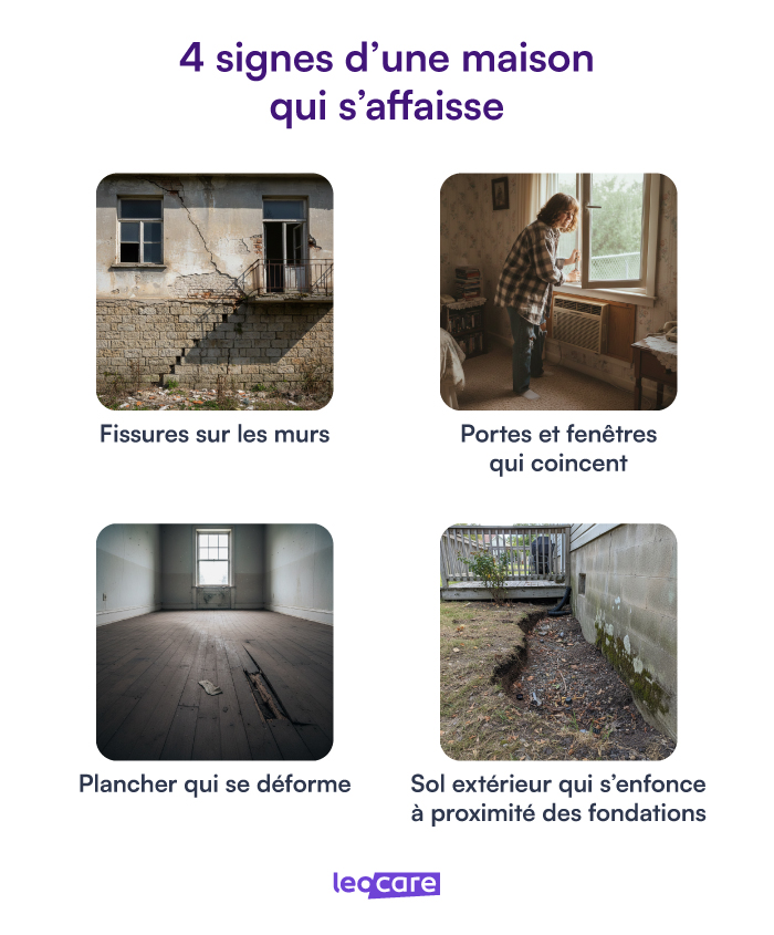 signes d'un affaissement d'une maison