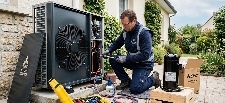 changement compresseur pompe a chaleur