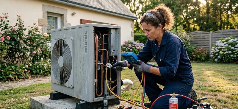 changement liquide frigorigene pompe a chaleur